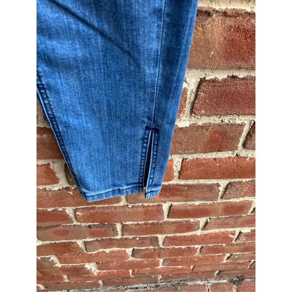 S Oliver Triangle Women's Whisker Side Slit Ankle Denim Jeans Blue 8 NEW - Picture 5 of 6